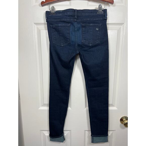 Rag & Bone Skinny Leg Jeans Dark Olive Harrow Blue Women's 27 Capsule Easy Chic - Picture 3 of 8